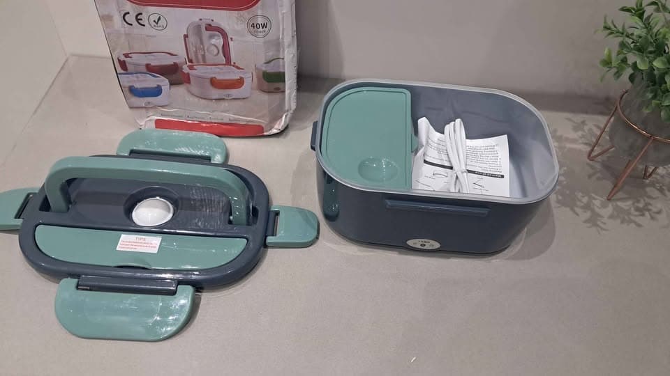 LunchBox Marmita Elétrica Portátil com Aquecimento, 1.5L, Aço Inoxidável, 110V/220V 40w Cor: Verde - 2