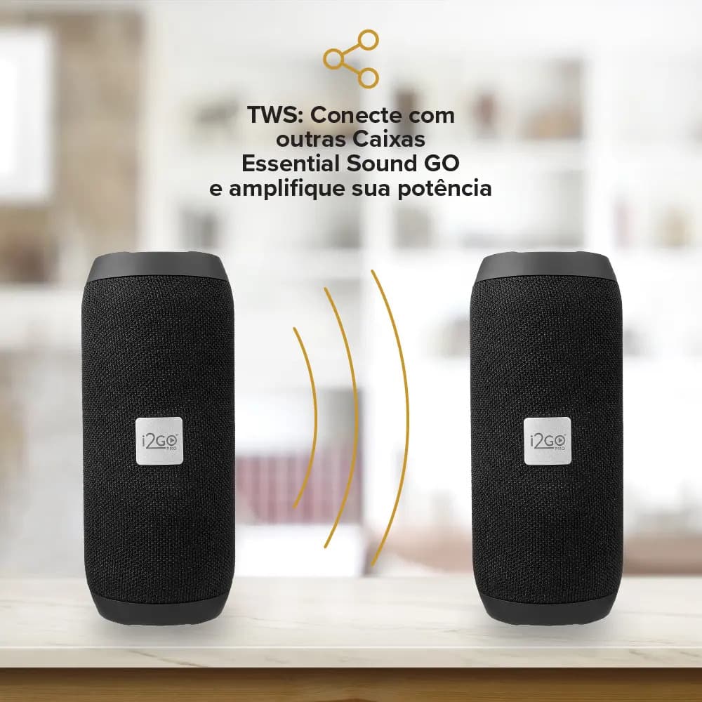 Caixa De Som Bluetooth I2go Essential Sound Go 10w Preto Preto 127/220v - 7