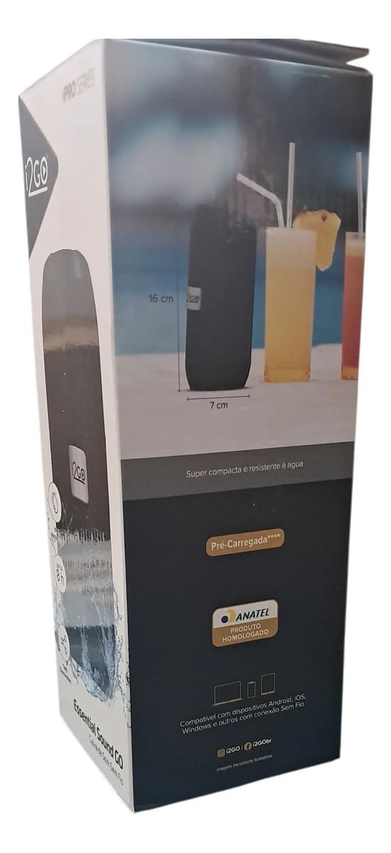 Caixa De Som Bluetooth I2go Essential Sound Go 10w Preto Preto 127/220v - 8