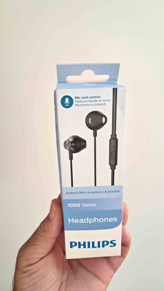 Fone Philips 1000 Series Com fio e alto-falante Intra auricular Preto - TAUE100BK/00 Original. - 1