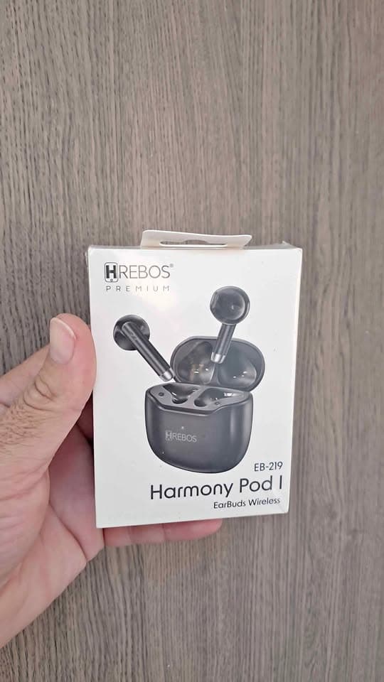 Fone Bluetooth Hrebos EB-219 Sem Fio com Microfone Som de Qualidade e Bateria Duradoura Preto. - 1
