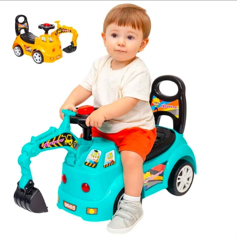 Escavadeira de Brinquedo Retroescavadeira Articulada Trator Infantil - ATENTU - 2