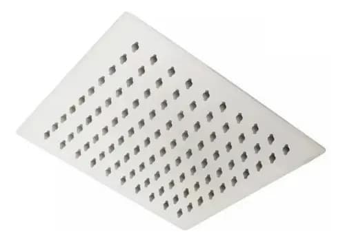 Ducha Chuveiro Slim Quadrado Metal Inox Aço 20x20 Sem Braço, á Gás e Energia Solar - 1