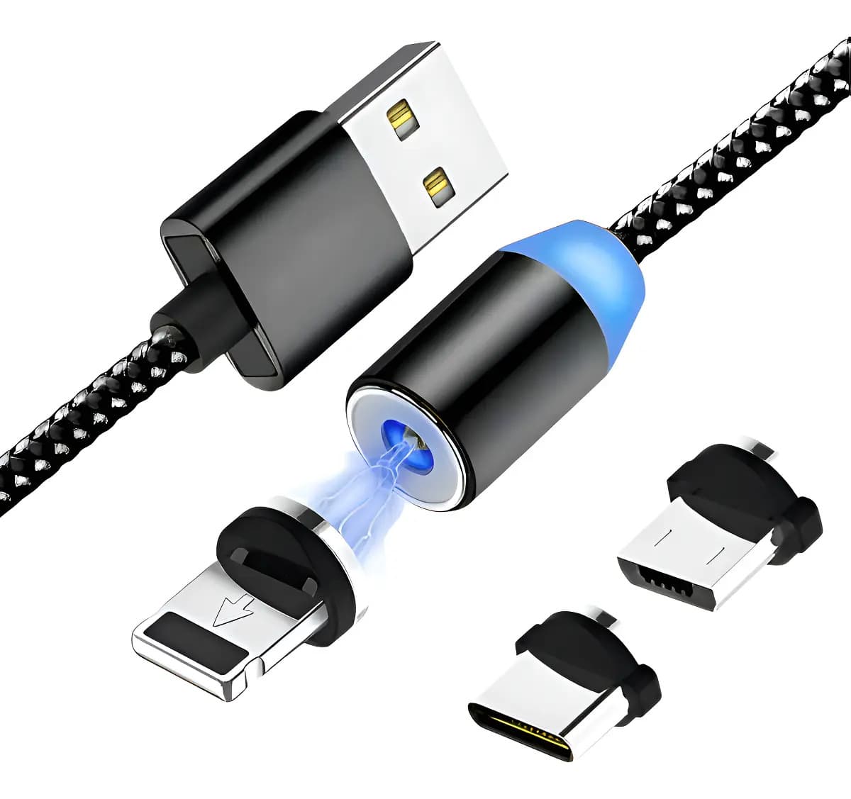 Kapbom Usb-a Tipo C/micro Usb/lightning Usb Preto - 1