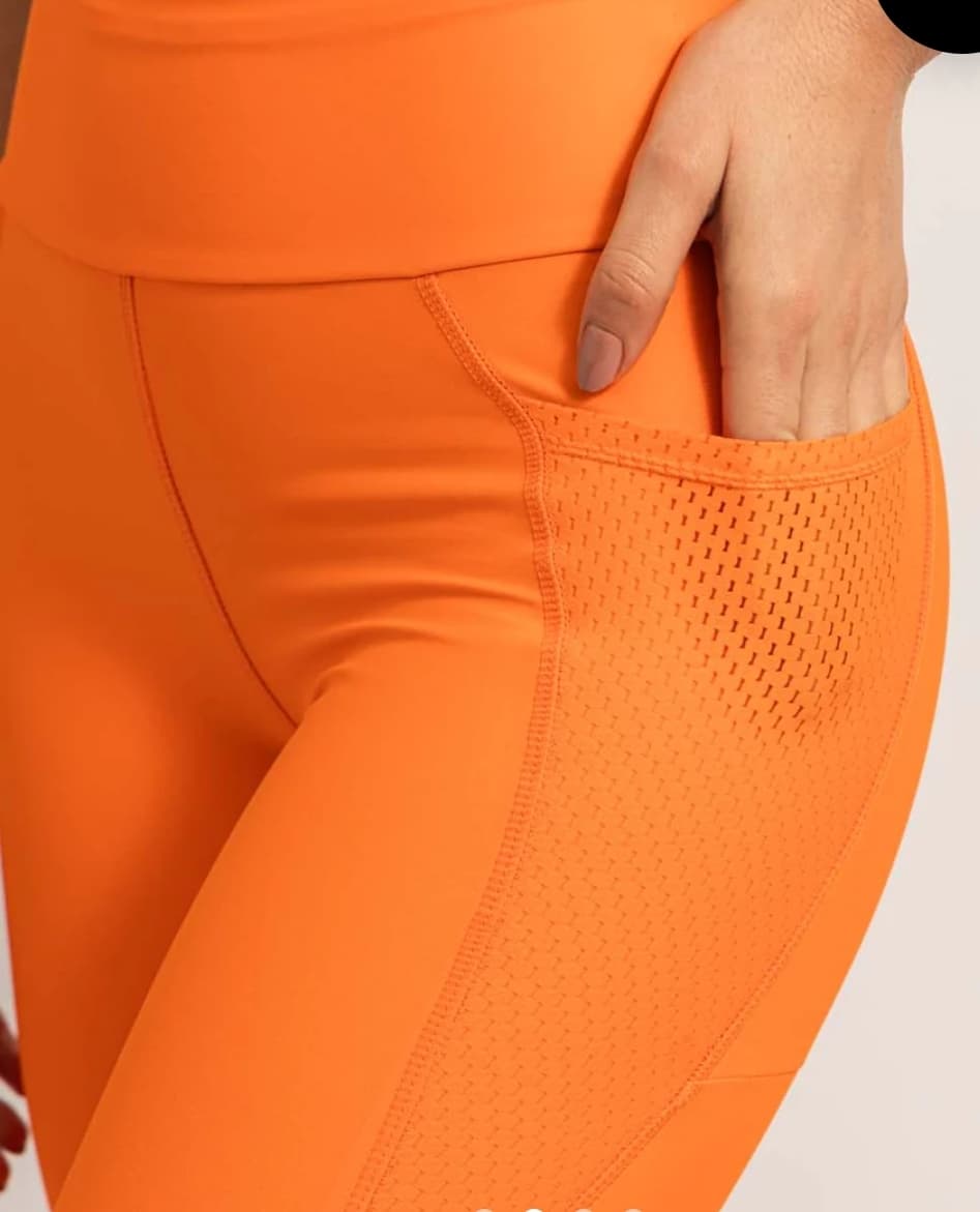 Legging lisa laranja magnético com bolsos Marca Pozze Tam:G - 2