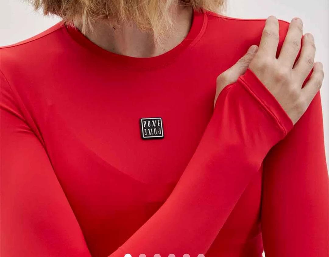 Tshirt cropped manga longa vermelho carmim Voá Marca Pozze Tam: M - 2