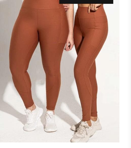 Legging lisa capuccino com bolsos Aura Marca Pozze Tam: G - 1