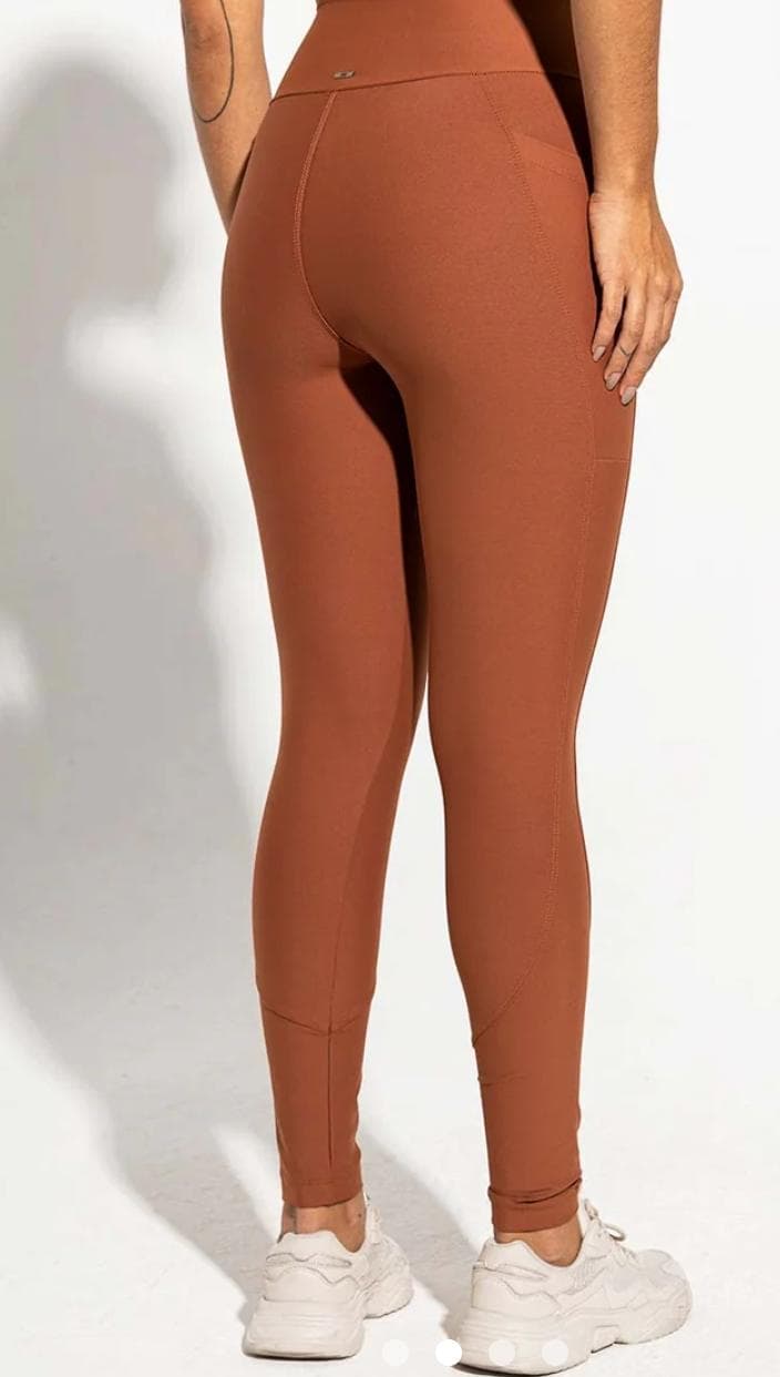 Legging lisa capuccino com bolsos Aura Marca Pozze Tam: G - 3