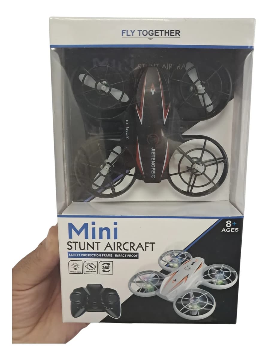 Mini Drone Jietengfei, Com Luzes Led E 2 Baterias Preto Preto - 2