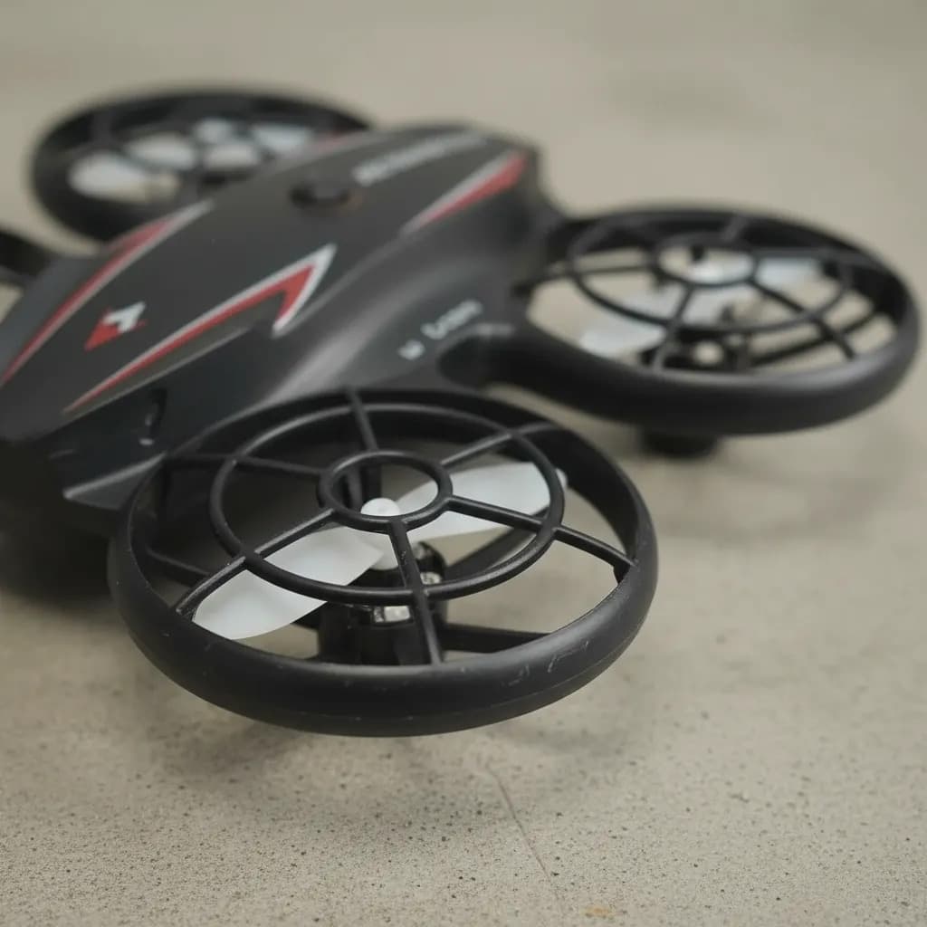Mini Drone Jietengfei, Com Luzes Led E 2 Baterias Preto Preto - 5