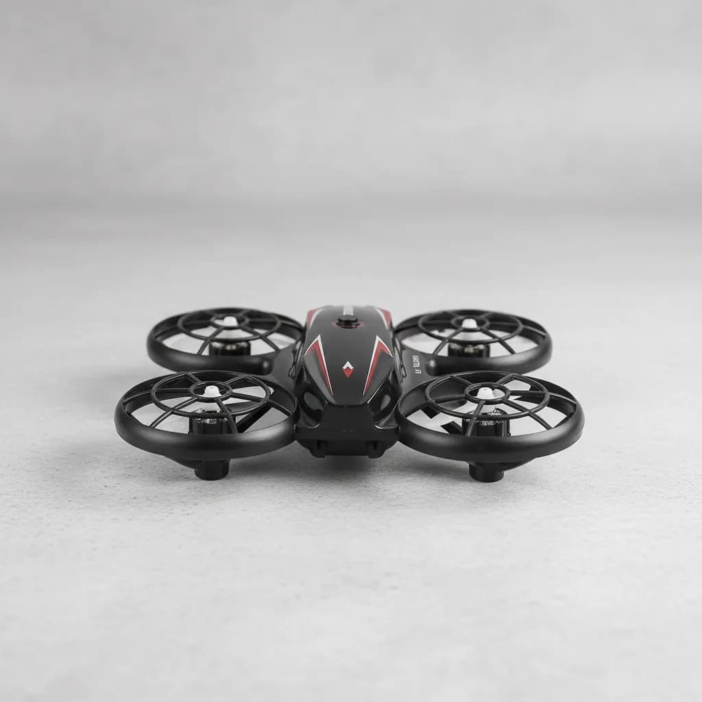 Mini Drone Jietengfei, Com Luzes Led E 2 Baterias Preto Preto - 6