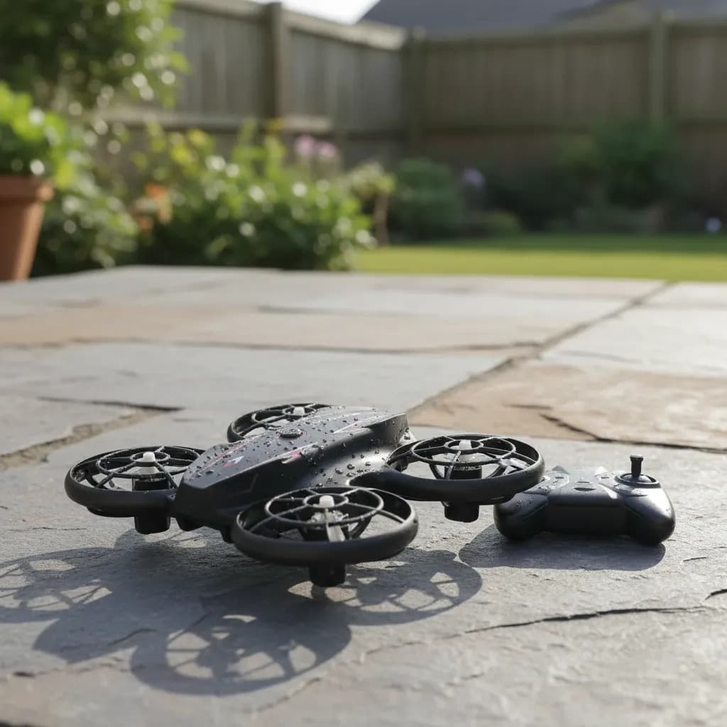 Mini Drone Jietengfei, Com Luzes Led E 2 Baterias Preto Preto - 7