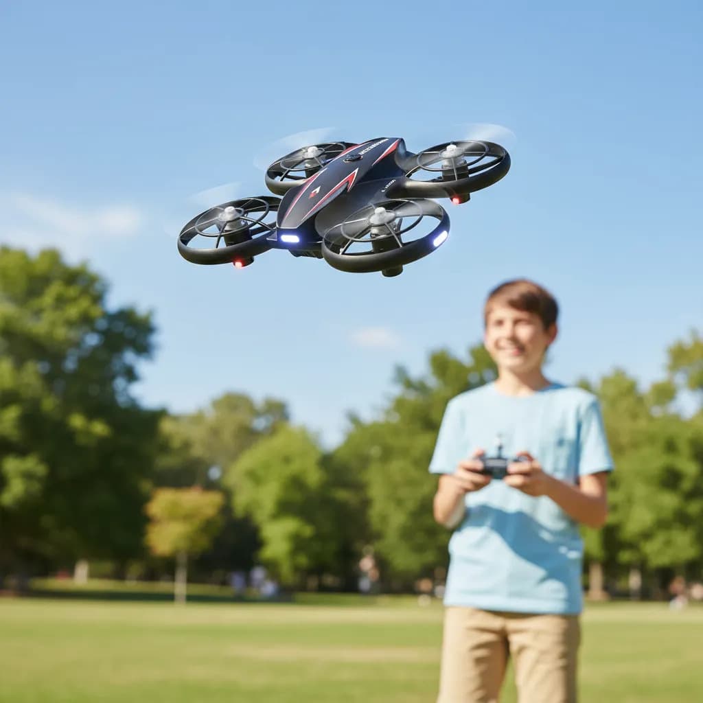 Mini Drone Jietengfei, Com Luzes Led E 2 Baterias Preto Preto - 8