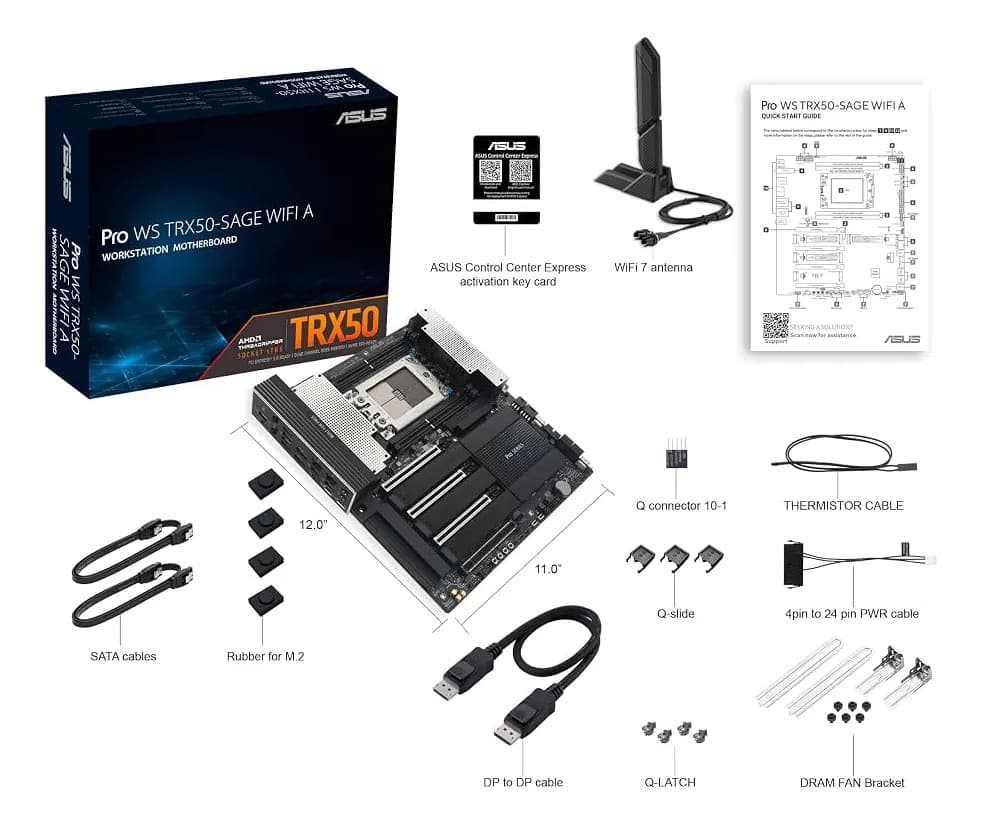 Placa-mãe Amd Pro Ws Trx50-sage Wi-fi A Workstation Preto - 4