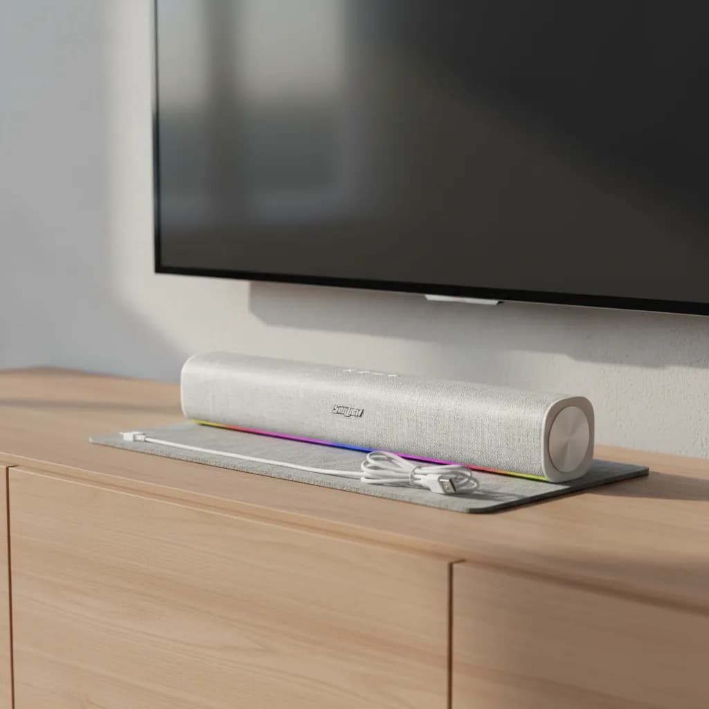 Caixas De Som Soulion Para Computador Usb Plug & Play Branco Branco - 2