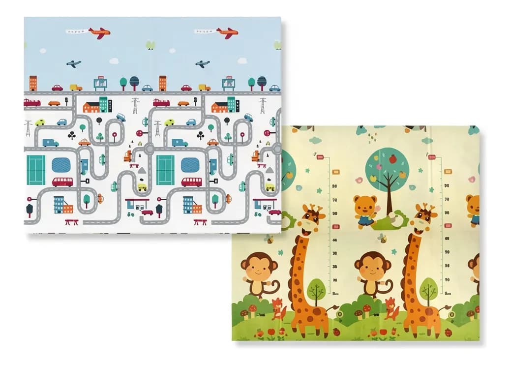 Tapete Tatame Infantil Dupla Face 1,50x1,80 Dobrável Bebê - 1