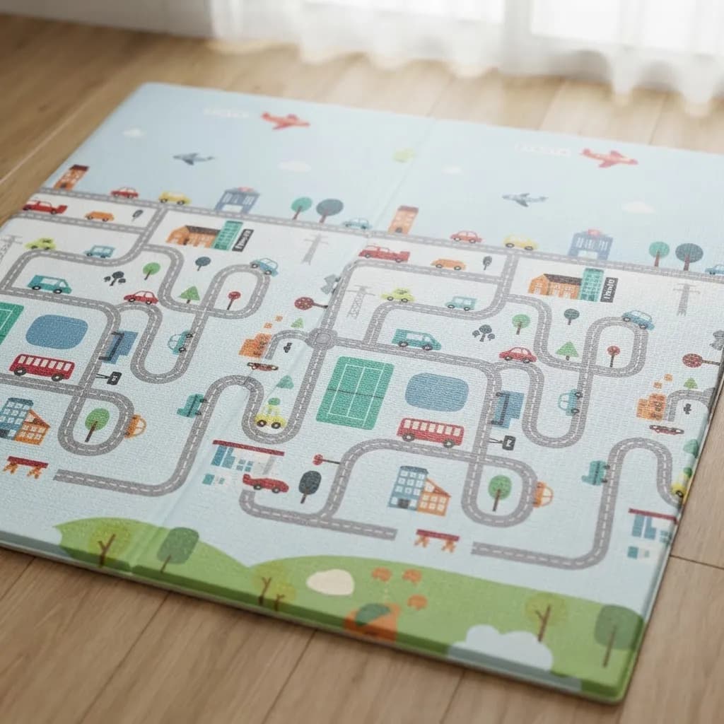 Tapete Tatame Infantil Dupla Face 1,50x1,80 Dobrável Bebê - 6