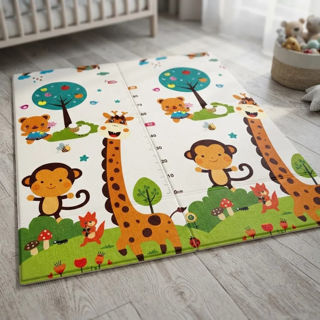 Tapete Tatame Infantil Dupla Face 1,50x1,80 Dobrável Bebê - 7