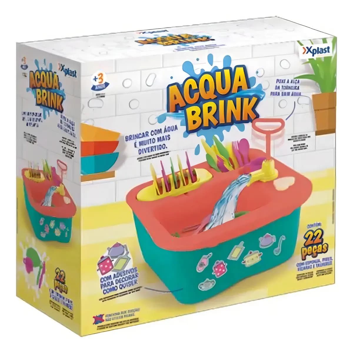 Acqua Brink Cozinha Pia Louças Infantil Xplast Homeplay 8000 - 1