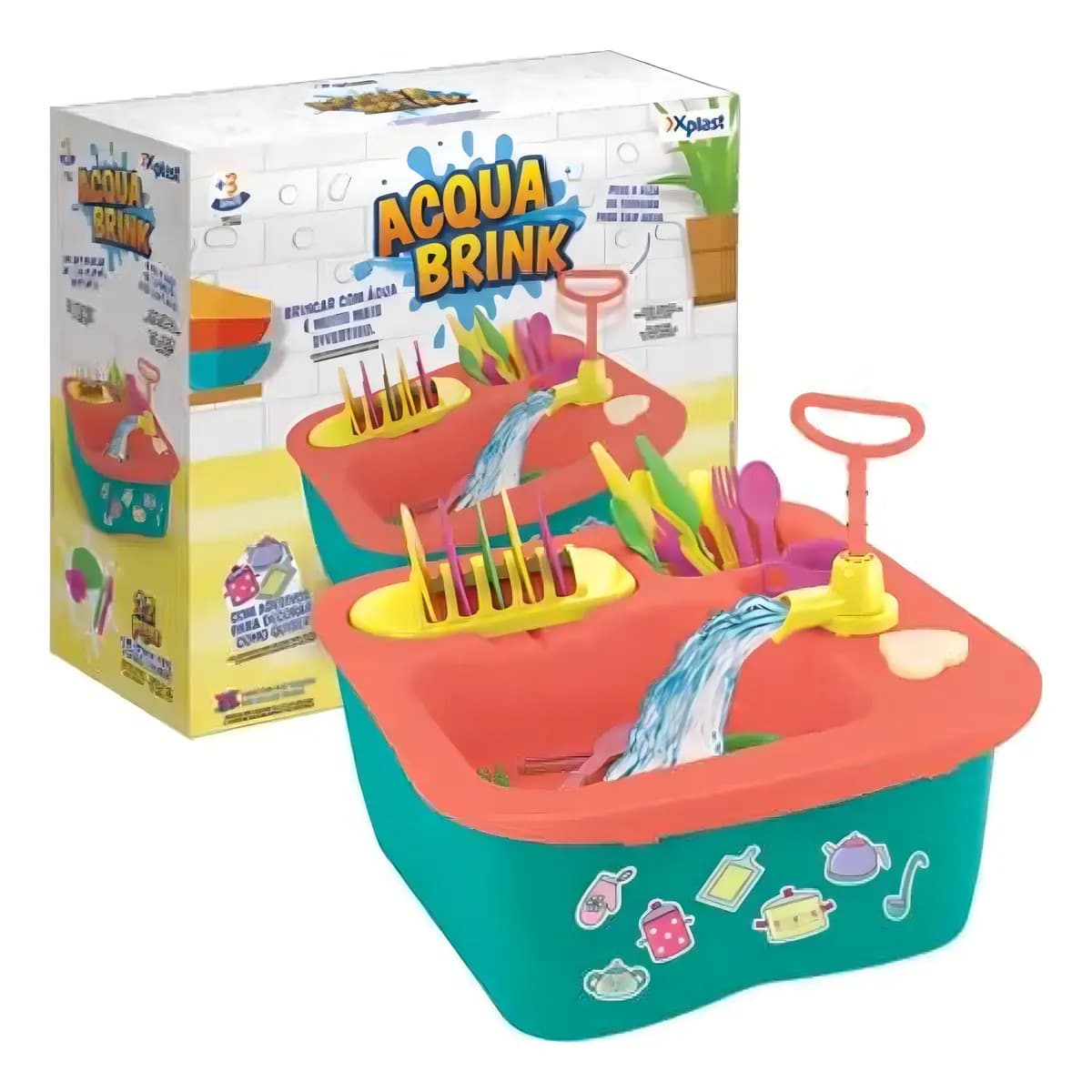 Acqua Brink Cozinha Pia Louças Infantil Xplast Homeplay 8000 - 4