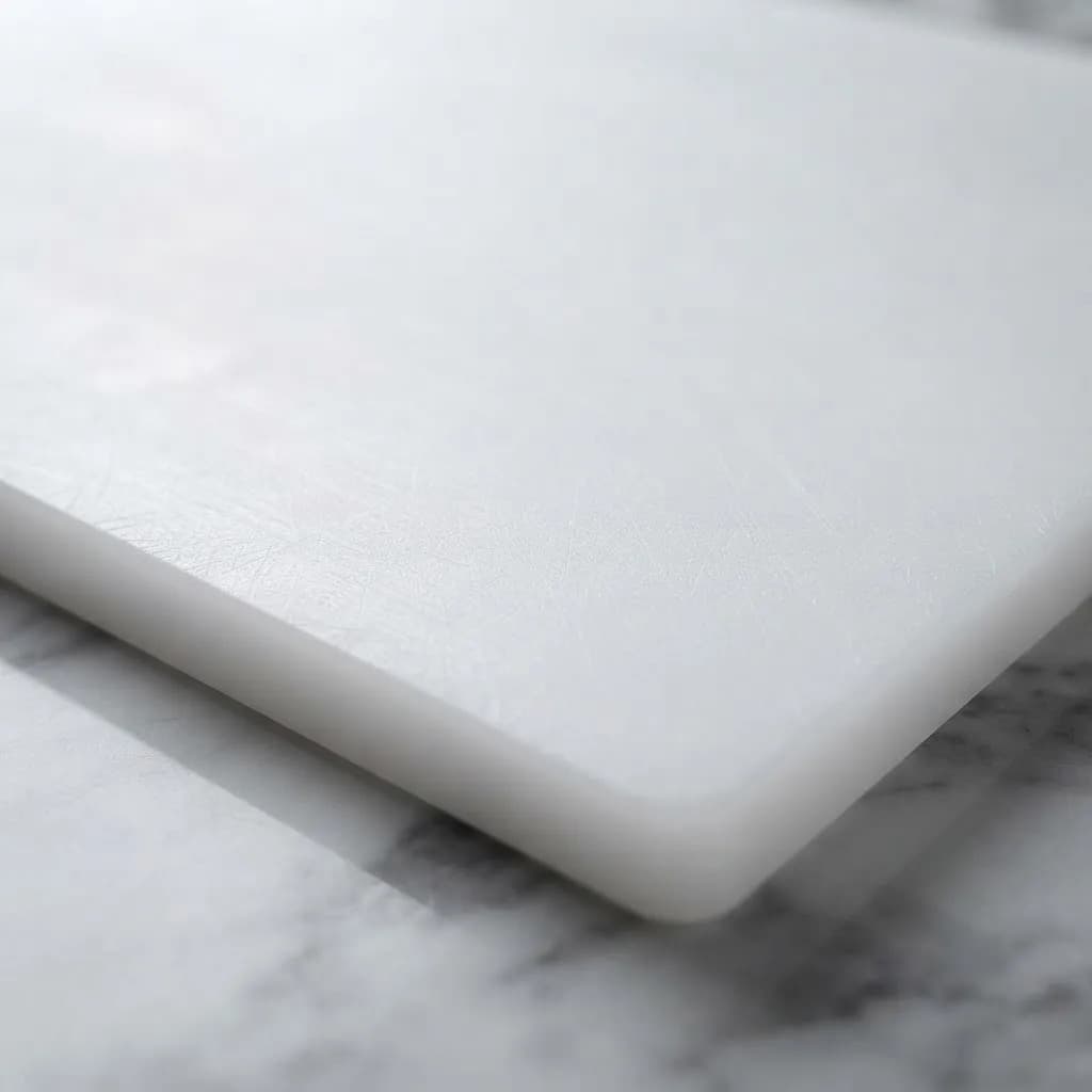 Tabua Chapa De Carne Corte Polietileno 60 X 40cm 8mm Branco Liso Branco - 5