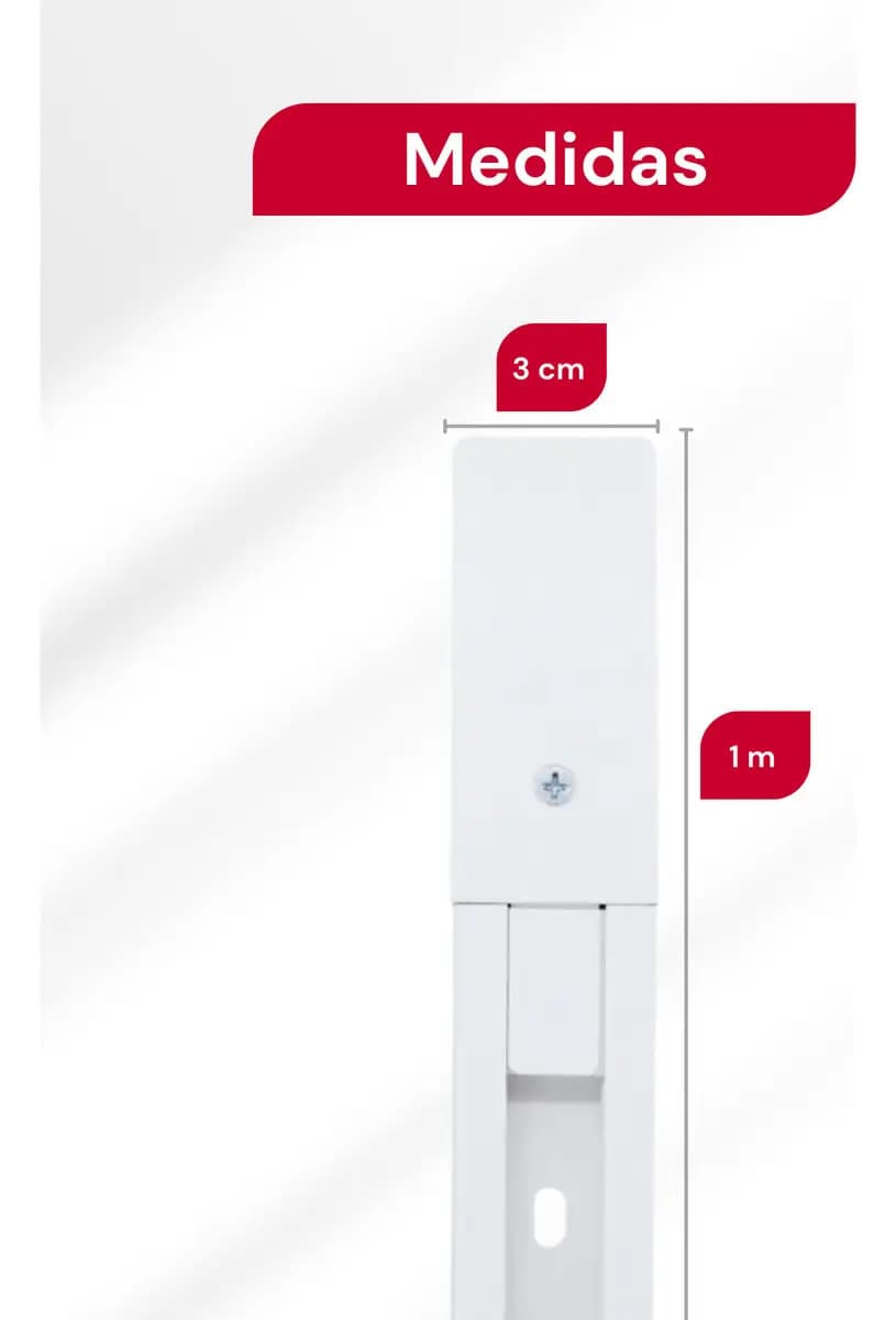 Trilho Eletrificado 1 Metro Em Alumínio Branco/ Preto 127/220v - 3