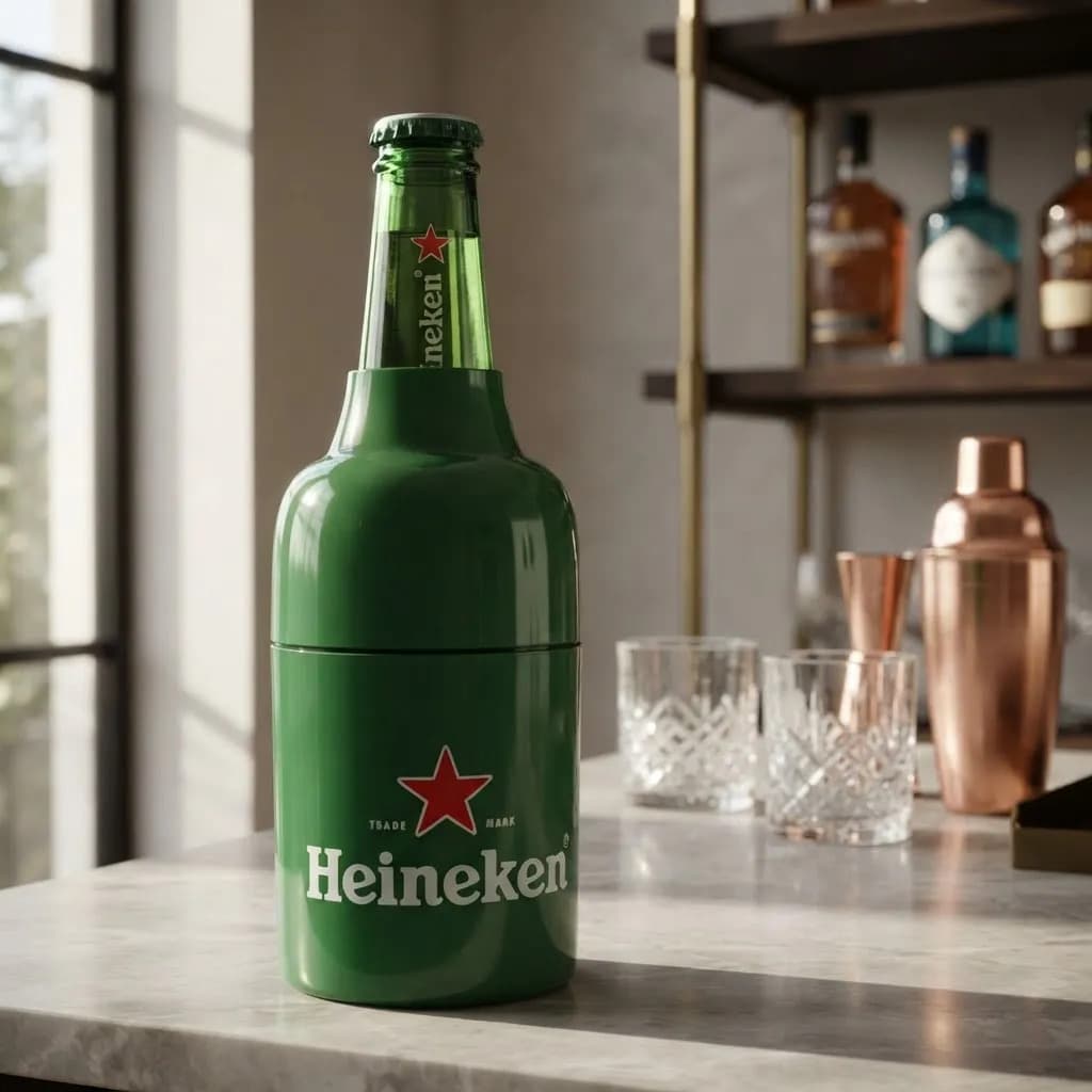 Kit 3 Suporte Cerveja Porta Lata Long Neck Térmico Heineken Verde - 1