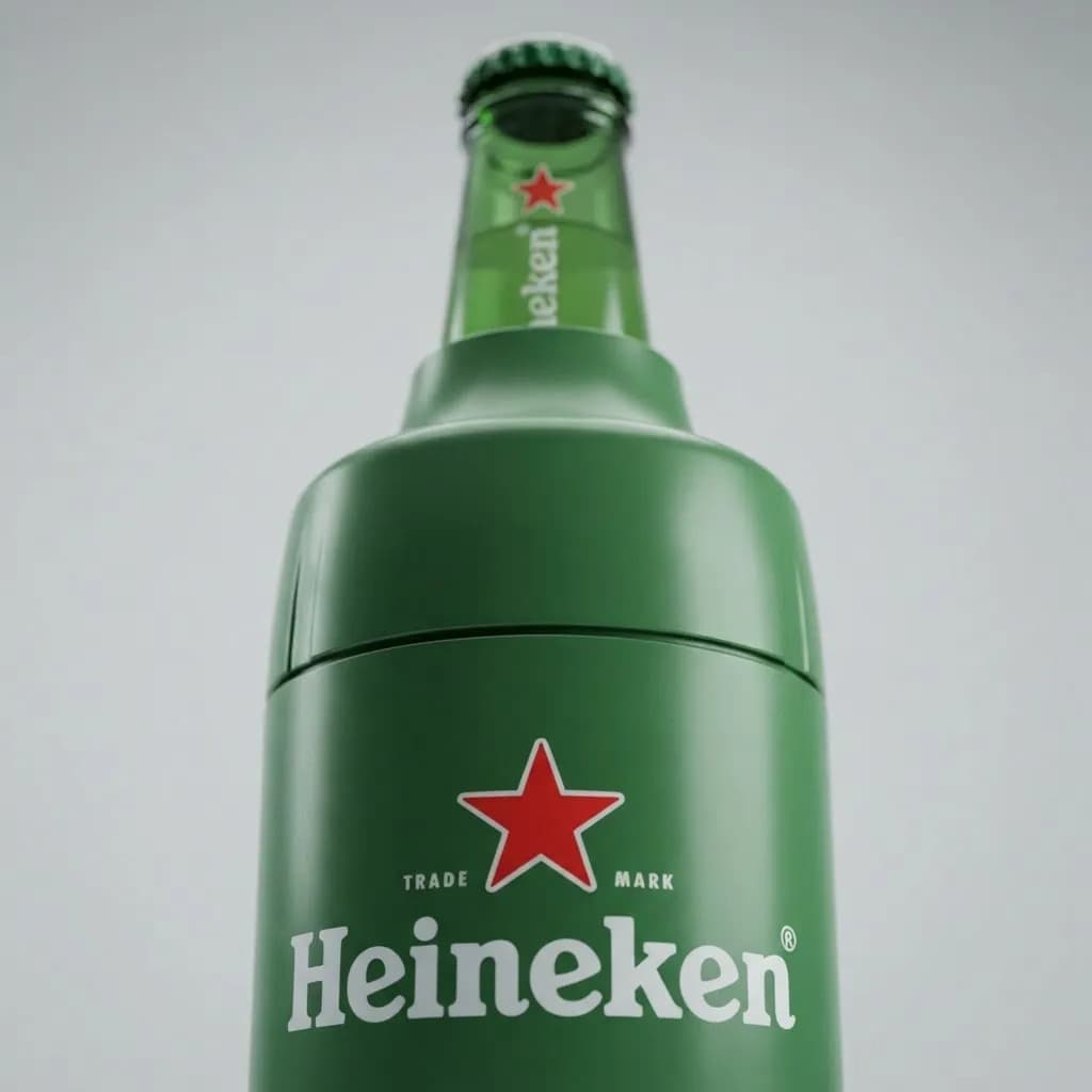 Kit 3 Suporte Cerveja Porta Lata Long Neck Térmico Heineken Verde - 4