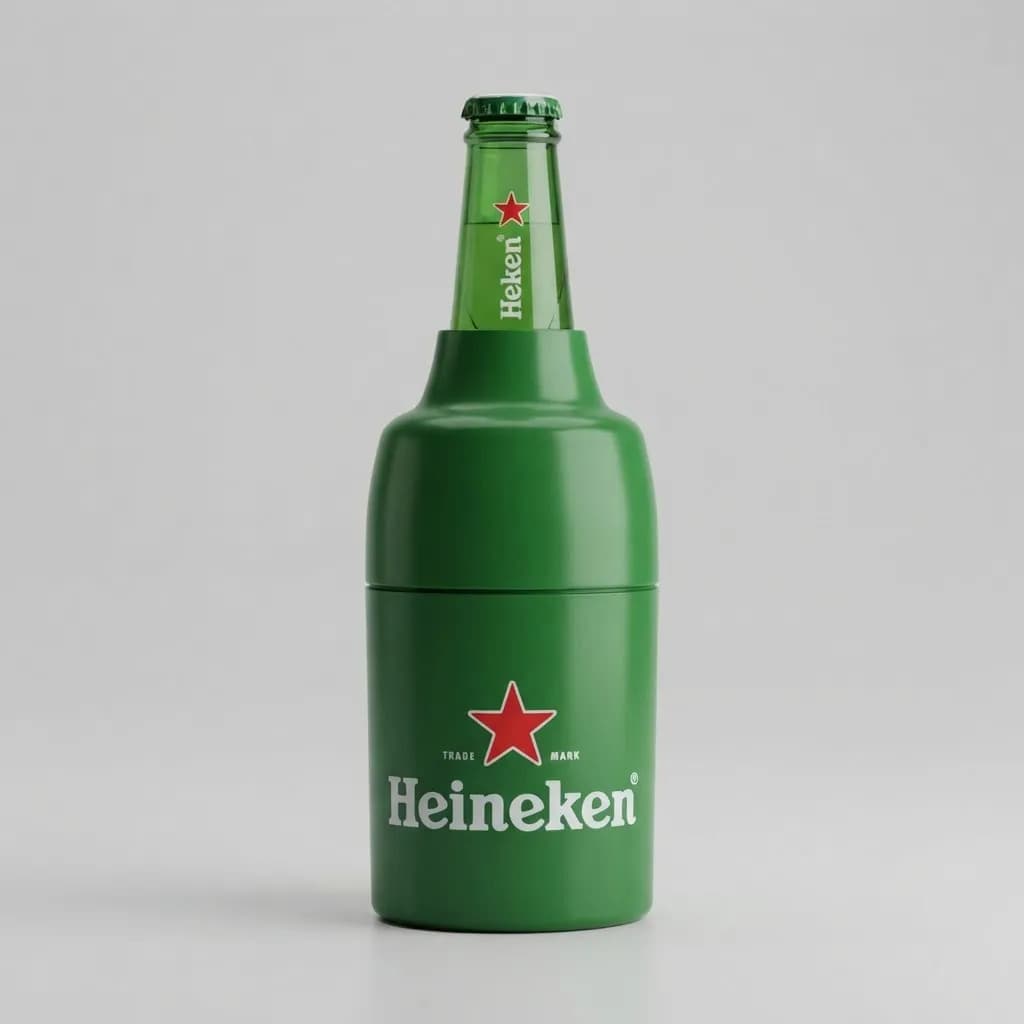 Kit 3 Suporte Cerveja Porta Lata Long Neck Térmico Heineken Verde - 5