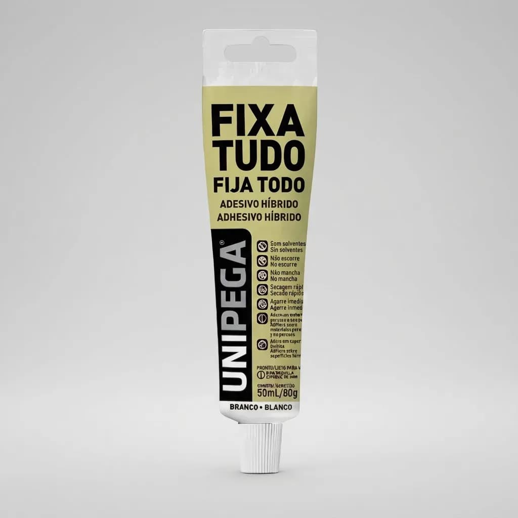 Cola Adesiva Unipega Fixa Tudo Branco - 1
