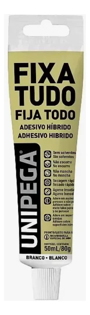 Cola Adesiva Unipega Fixa Tudo Branco - 5