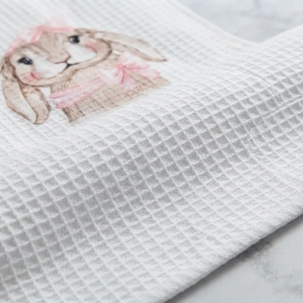Pano De Cozinha Poliéste Importado - Várias Estampas Bege Coelho - 4