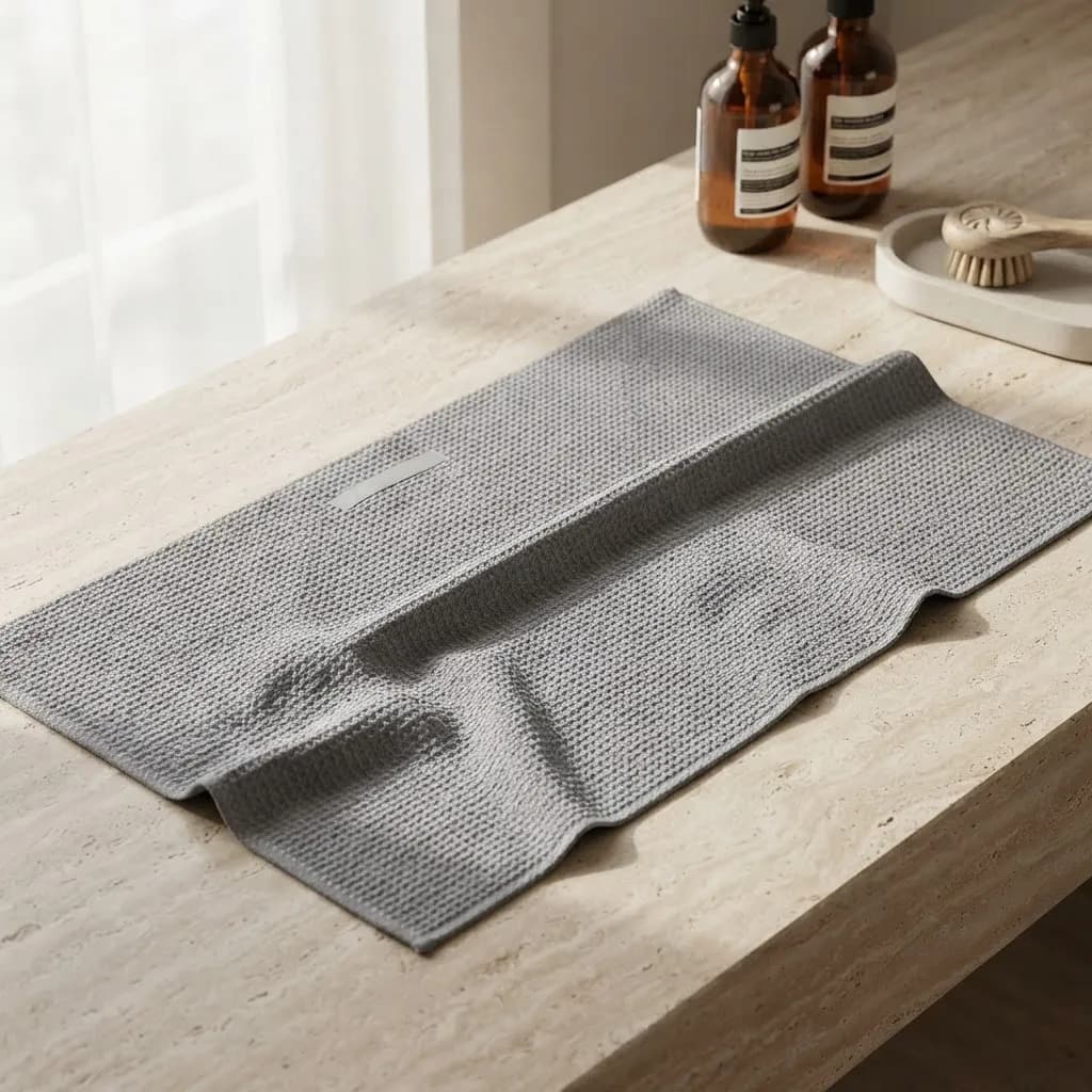 Toalha Turbante De Microfibra Cinza Cinza Lisa - 4