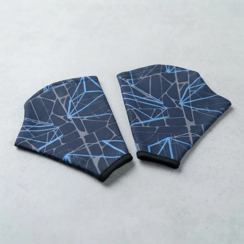 Par De Luvas De Natação Palmadas Com Membrana Blue Azul G - 1