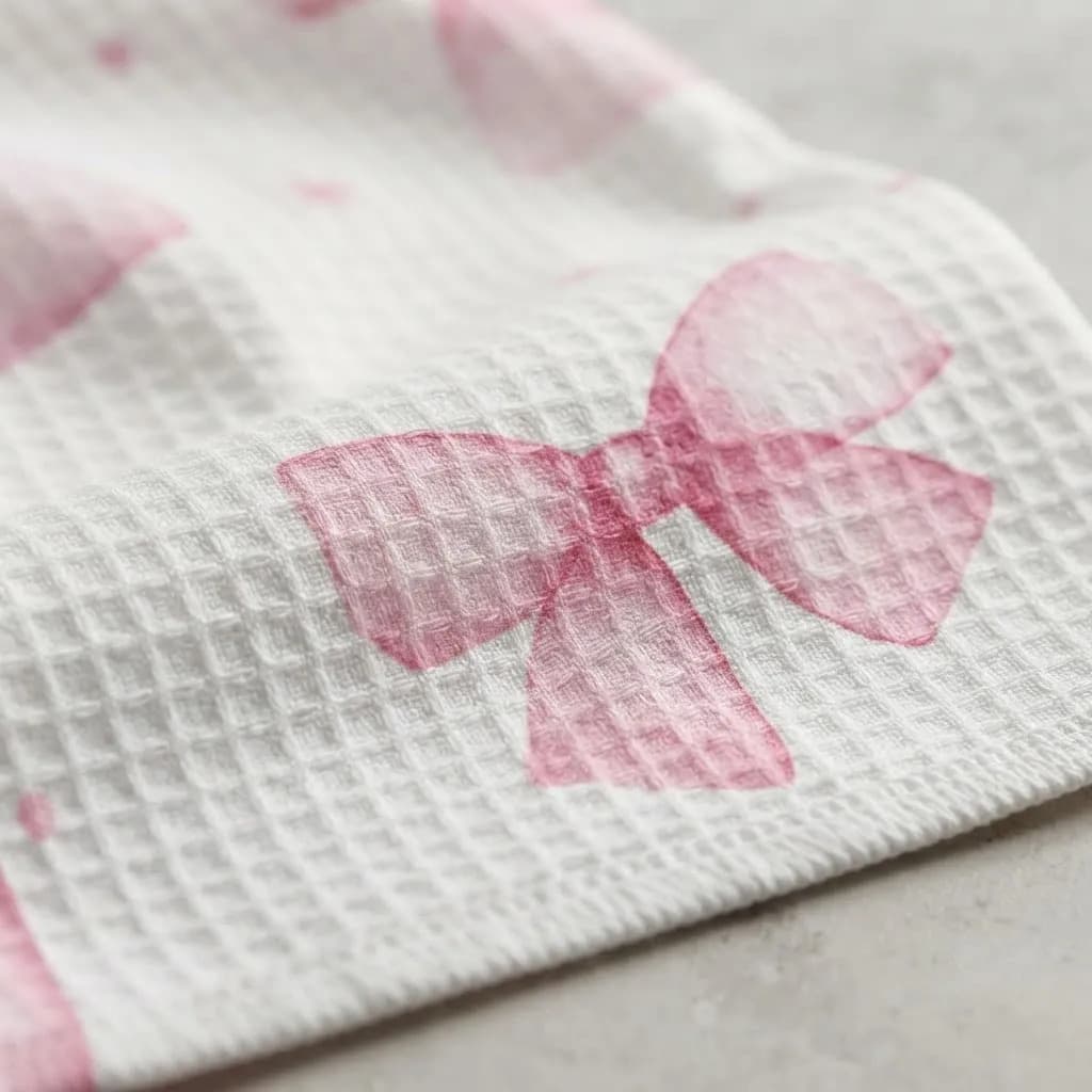 Pano De Cozinha Poliéste Importado - Várias Estampas Off White Laços - 6