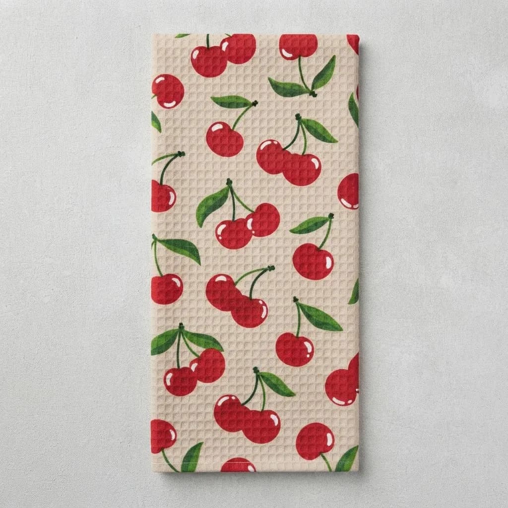Pano De Cozinha Poliéste Importado - Várias Estampas Vermelho Cervejinha - 1