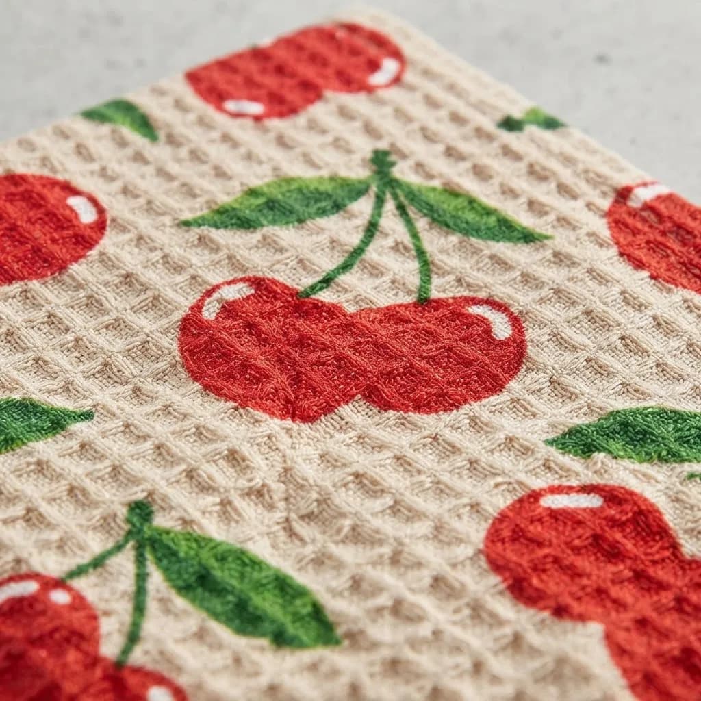 Pano De Cozinha Poliéste Importado - Várias Estampas Vermelho Cervejinha - 4