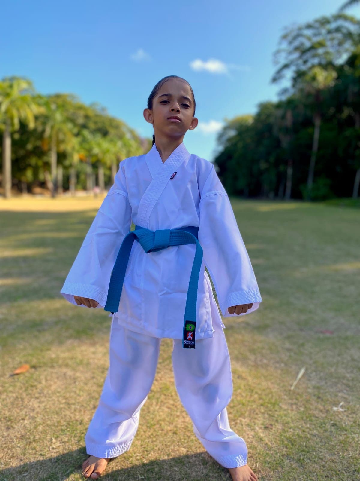 KIMONO DE OXFORD BRANCO INFANTIL Tamanho:M0 - 1