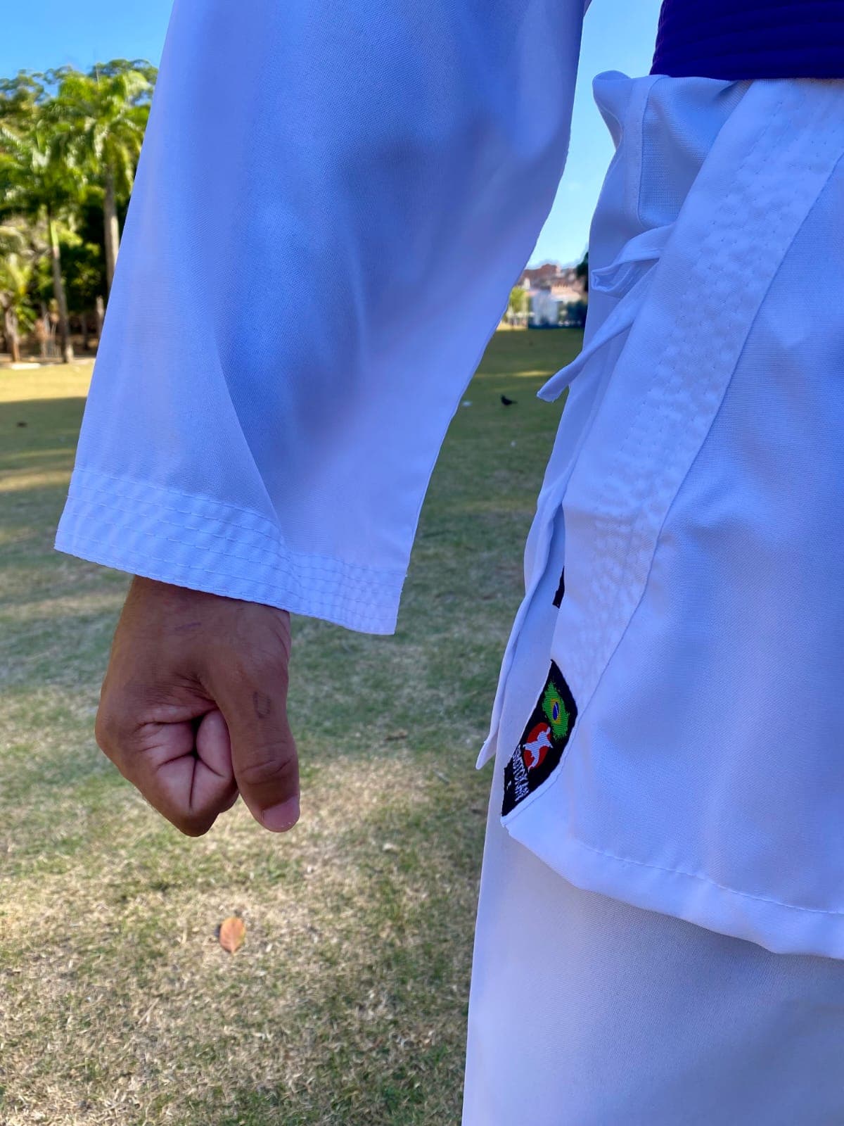 KIMONO DE OXFORD BRANCO ADULTO Tamanho:A5 - 4