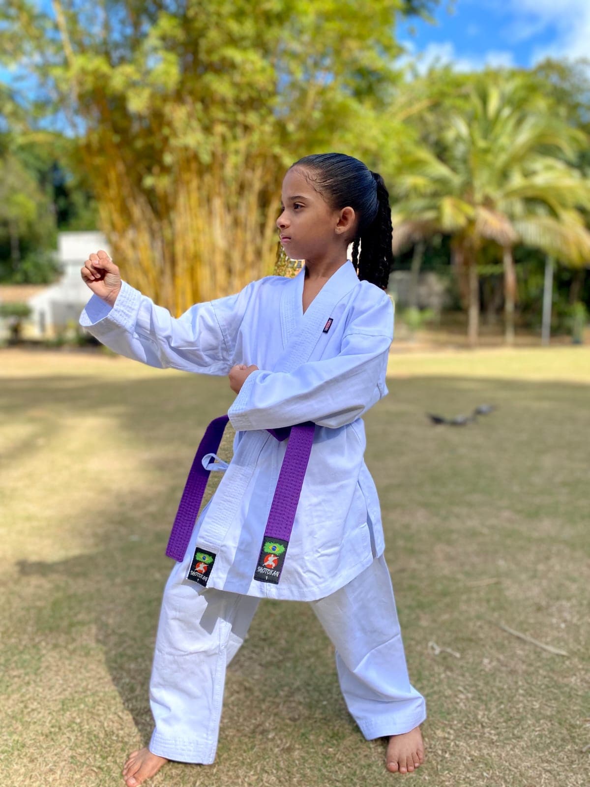KIMONO DE BRIM BRANCO INFANTIL Tamanho:M00 - 2