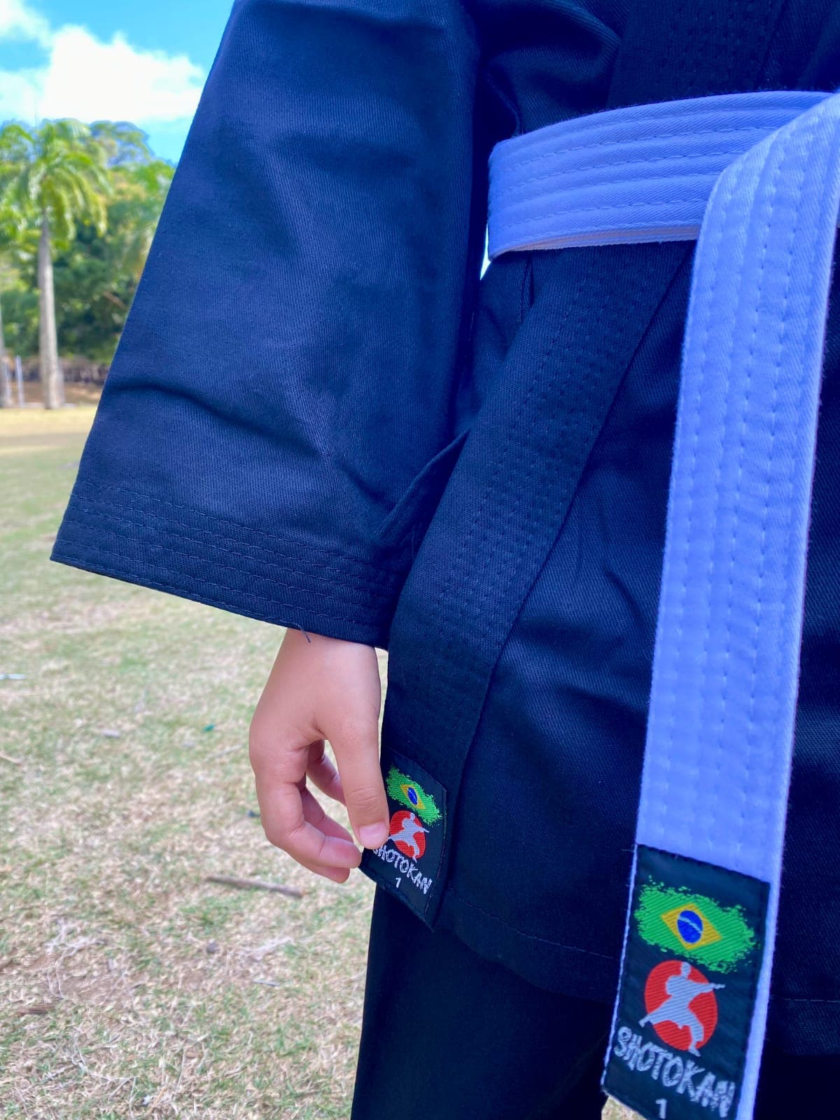 KIMONO DE BRIM PRETO INFANTIL Tamanho:M3 - 2