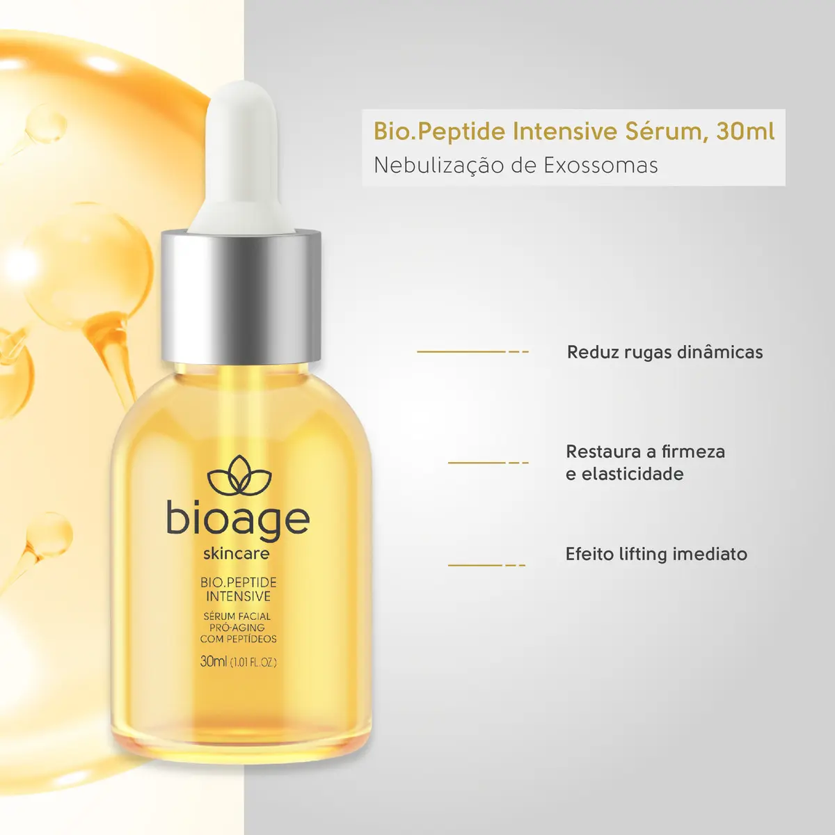 Bio.peptide Intensive Sérum Facial 30ml - Bioage Momento De Aplicação Dia/noite Tipo De Pele Todo Tipo De Pele - 2