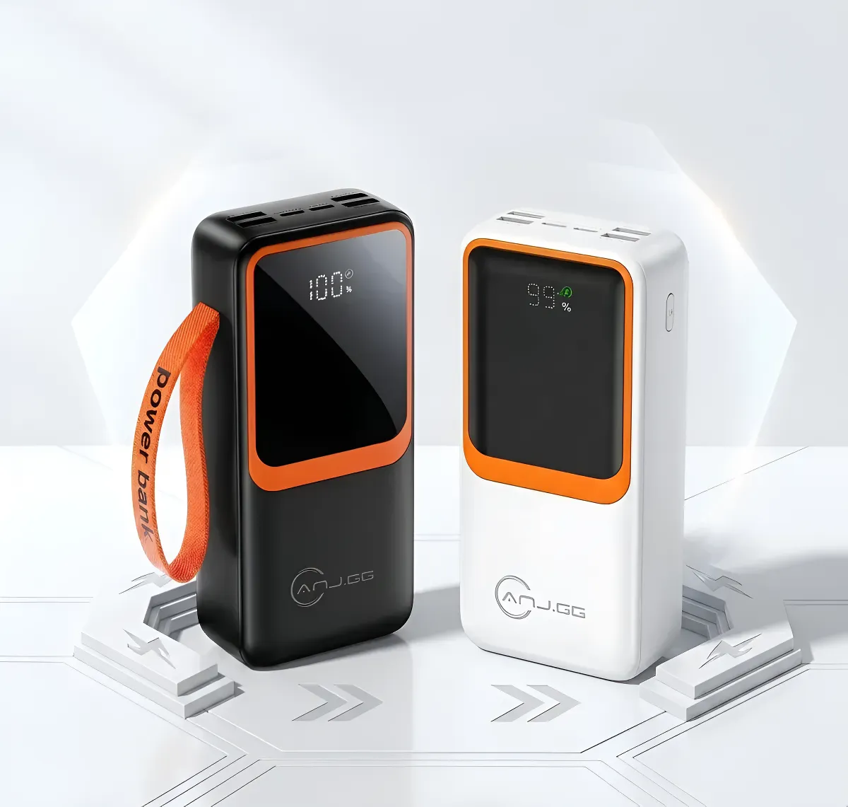 Carregador Power Bank 30000 Mah Portátil Turbo Carga Rápida Preto - 1