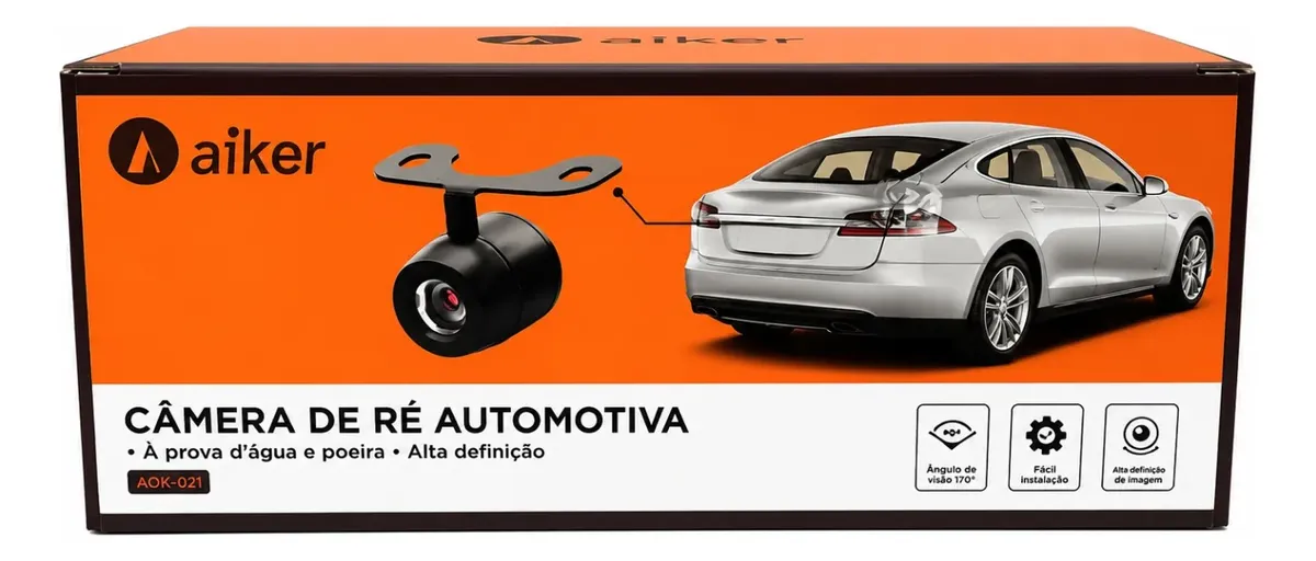 Câmera de Ré Aiker ACR-031 480p Ângulo 170° Visão Noturna LED - 2