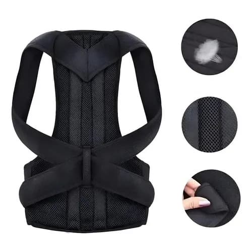 Corretor Postura Feminino E Masculino Colete Alinhador Coluna Cinta Postural Lombar Faixa Abdominal Tamanho G - 1