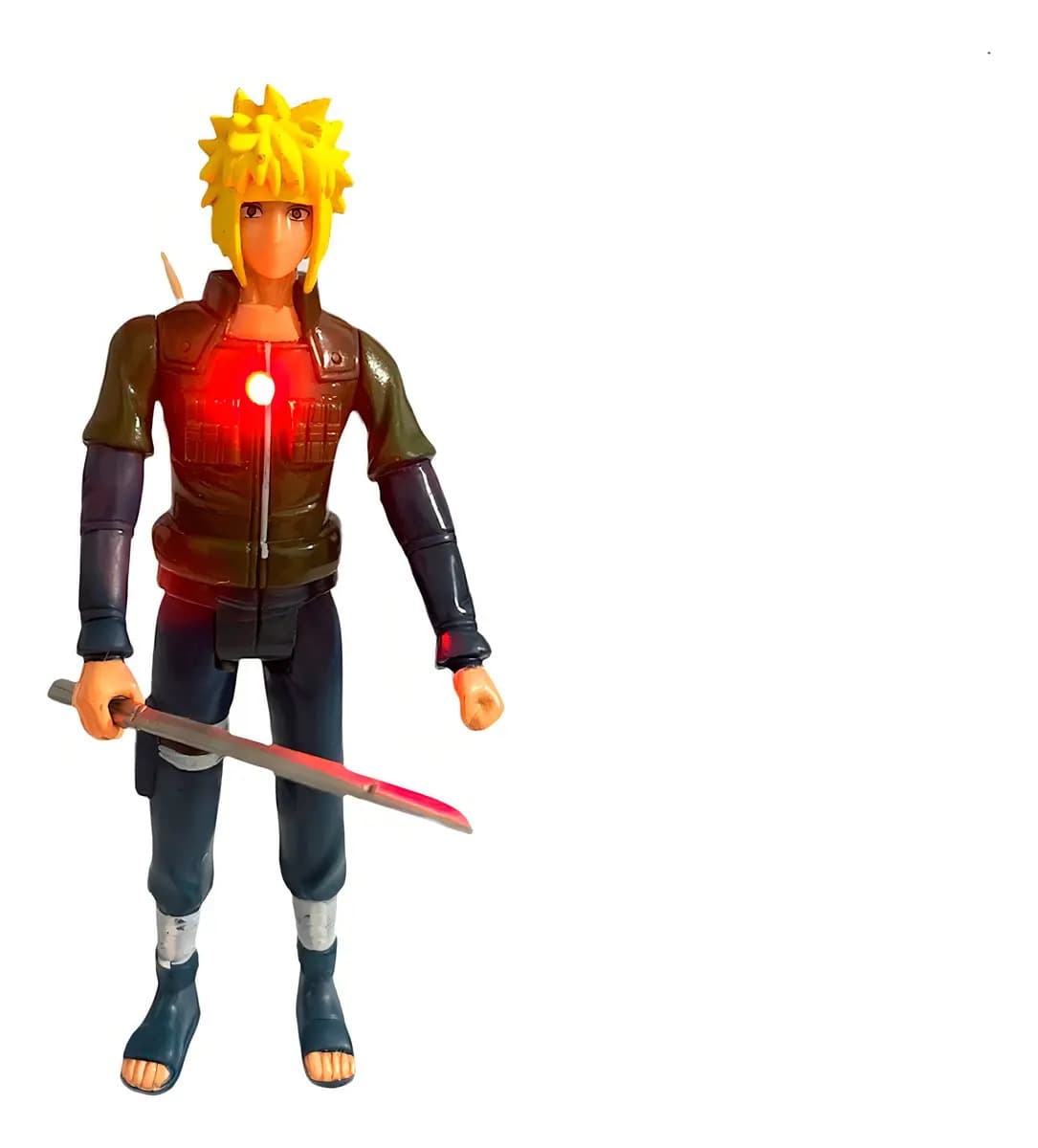 4 Bonecos Naruto Articulado Acessórios Sasuke Kakashi Minato - 2