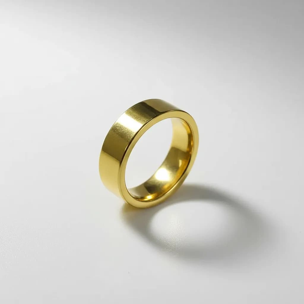 Aliança Banhada De Ouro 18k Quadrada 6mm Ouro 14 - 3