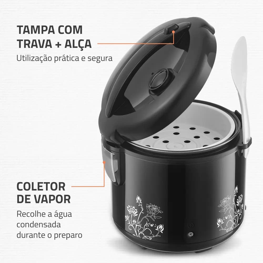 Panela De Arroz Fast Rice 5 Premium Mondial Npe-08-5x Preto 220v 60hz - 6