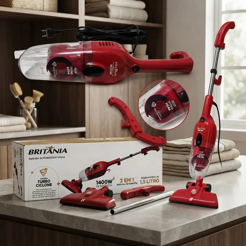 Aspirador De Pó Britania Turbo Vermelho Vermelho 220v - 4