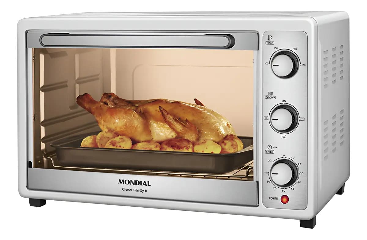 Forno Elétrico 52l Grand Family Ii Mondial 1800w Fr-52-w 220v Branco/inox - 1